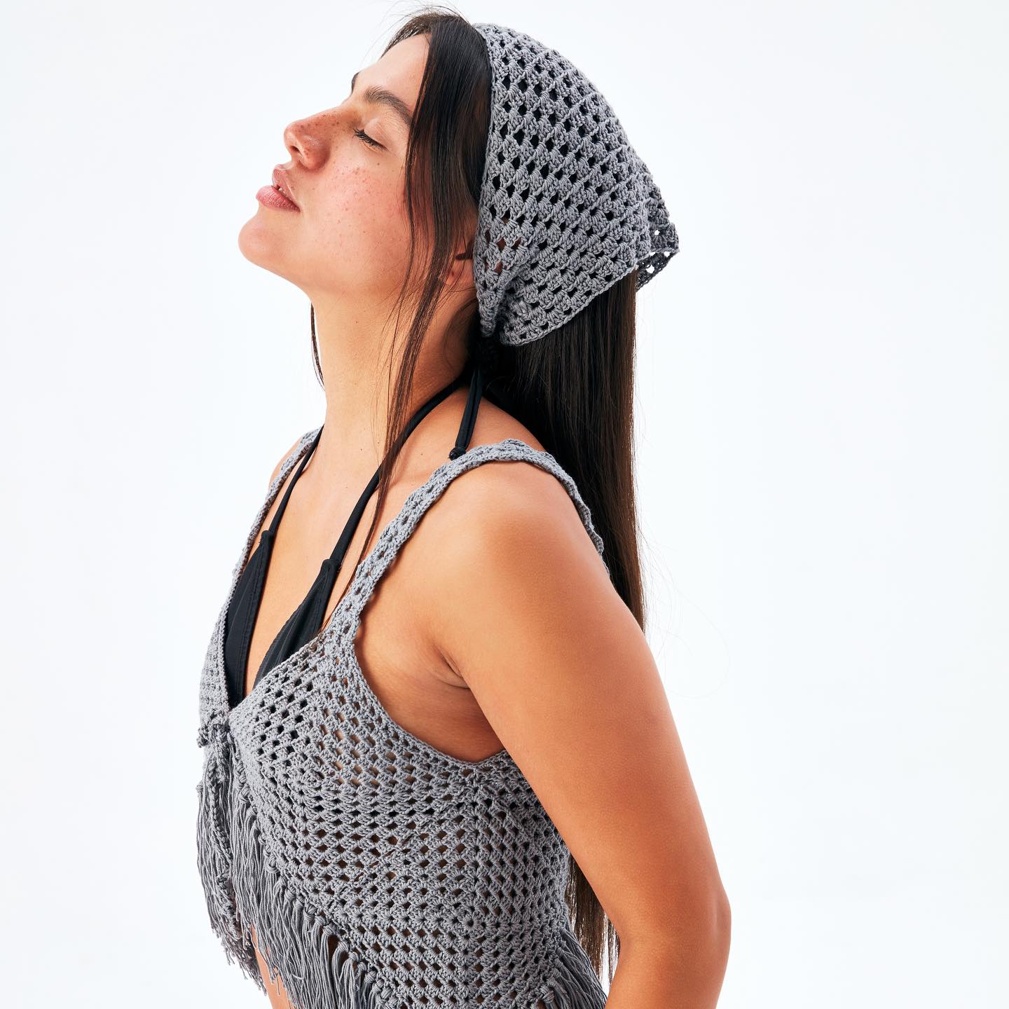 Dalila Top Handcrafted fringed crochet top